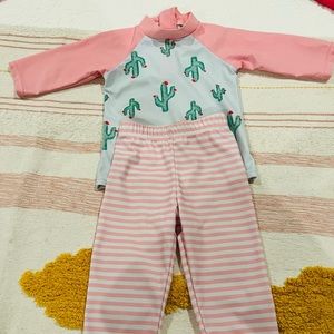 Baby girl swim pants and shirt